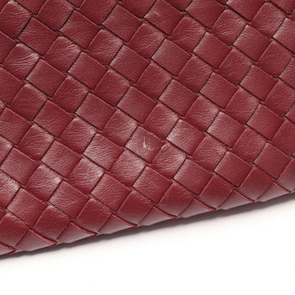 Bottega Veneta Shoulder Bag Intrecciato Burgundy Leather — view 7
