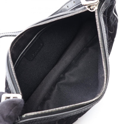 Celine Handbag C Macadam Black Suede Leather — view 3