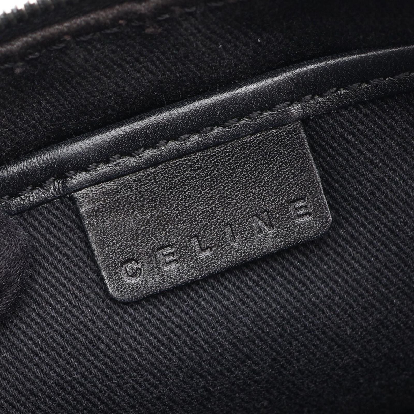 Celine Handbag C Macadam Black Suede Leather — view 4