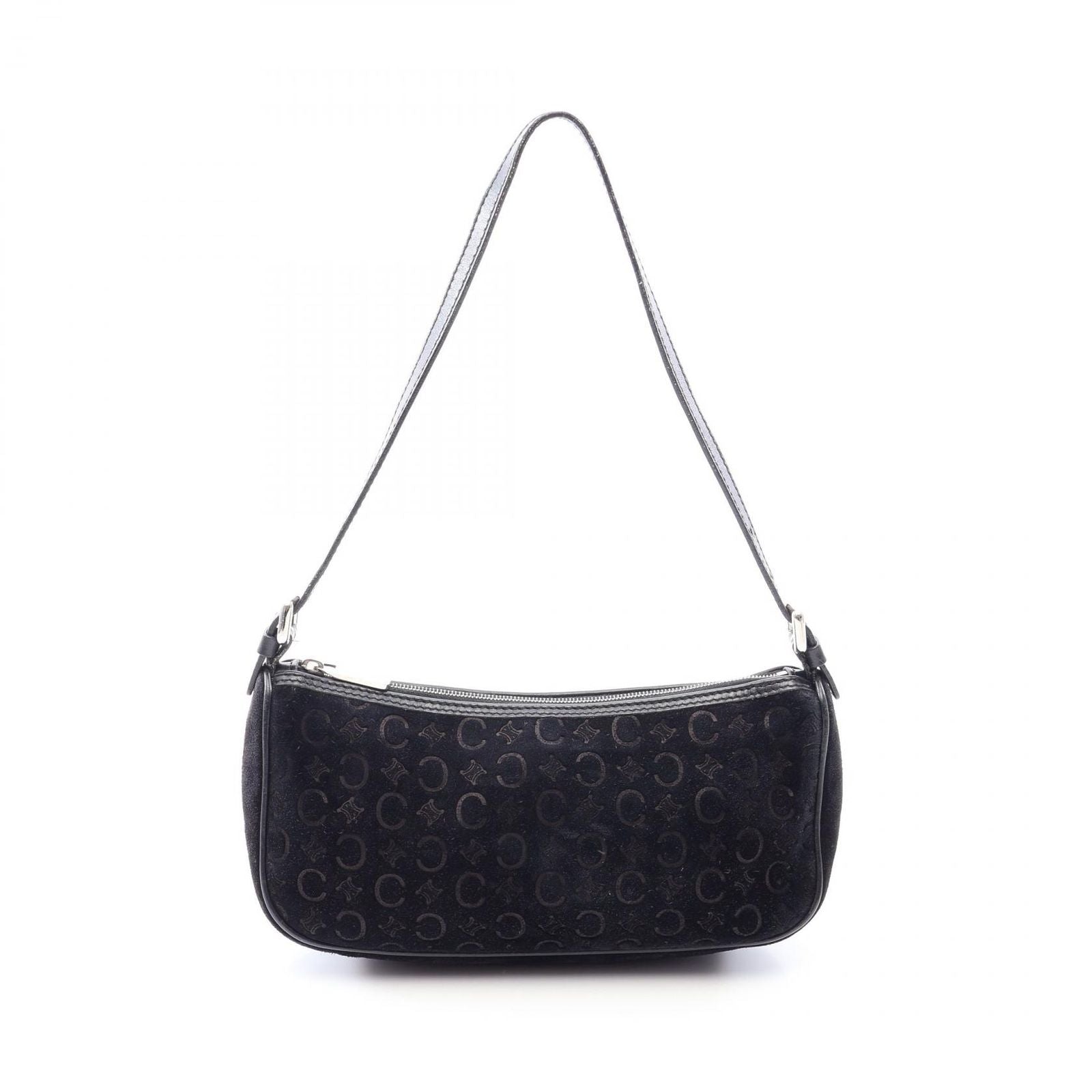 Celine Handbag C Macadam Black Suede Leather
