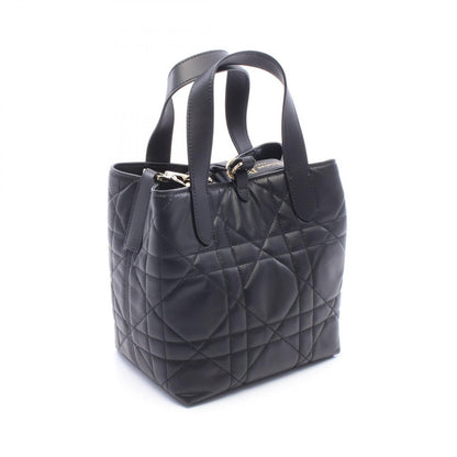 Dior Handbag Toujours Vertical Tote Small Macro Cannage 2-Way Black Leather — view 2