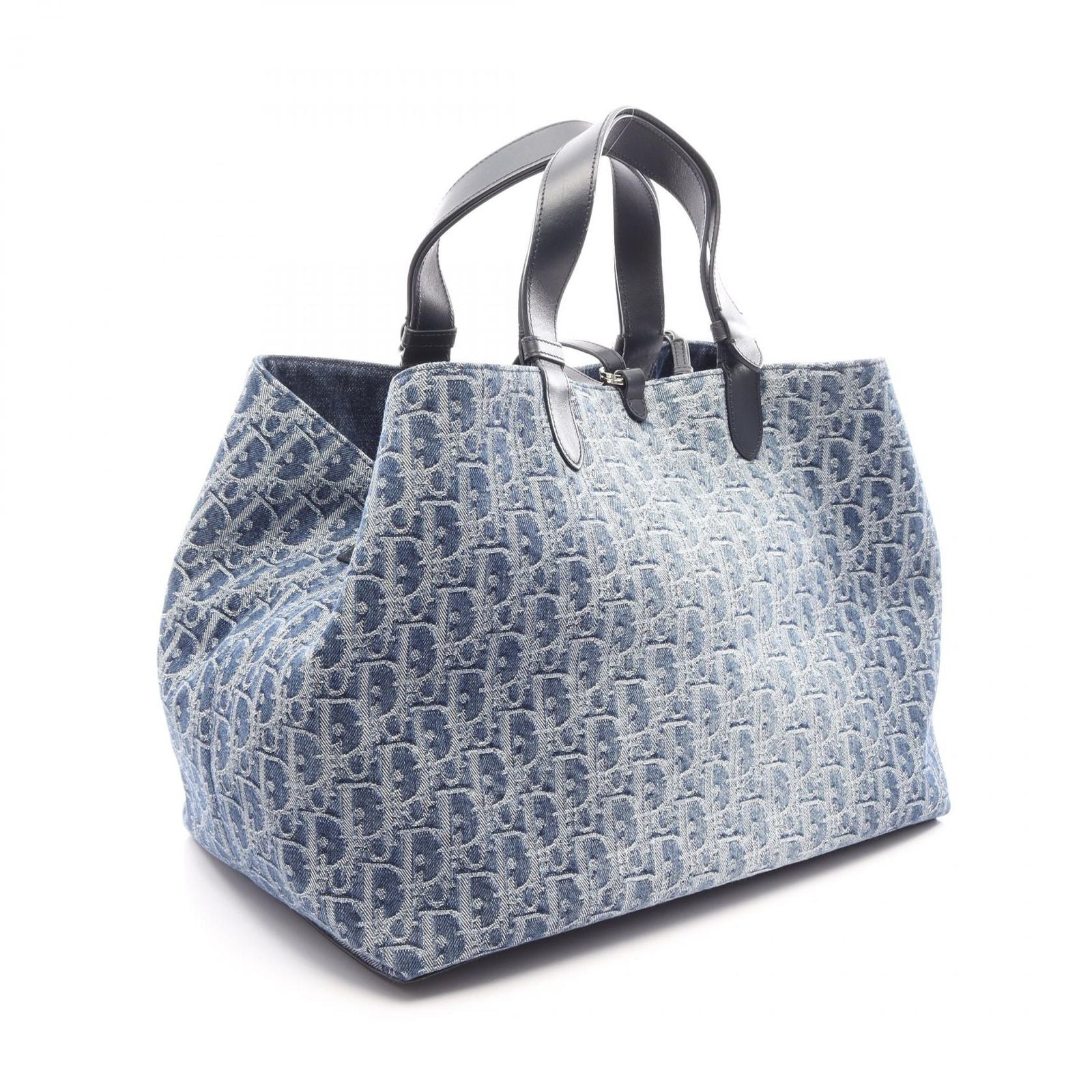 Dior Tote Bag Toujour Oblique Large Denim Blue Navy — view 2