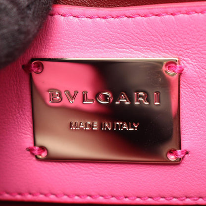 Bvlgari Serpenti Cabochon Mini 2-Way Pink Leather Shoulder Bag — view 4