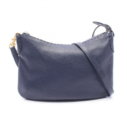 Fendi Shoulder Bag Selleria Navy Leather
