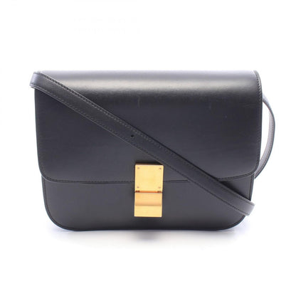 Celine Shoulder Bag Classic Box Black Leather