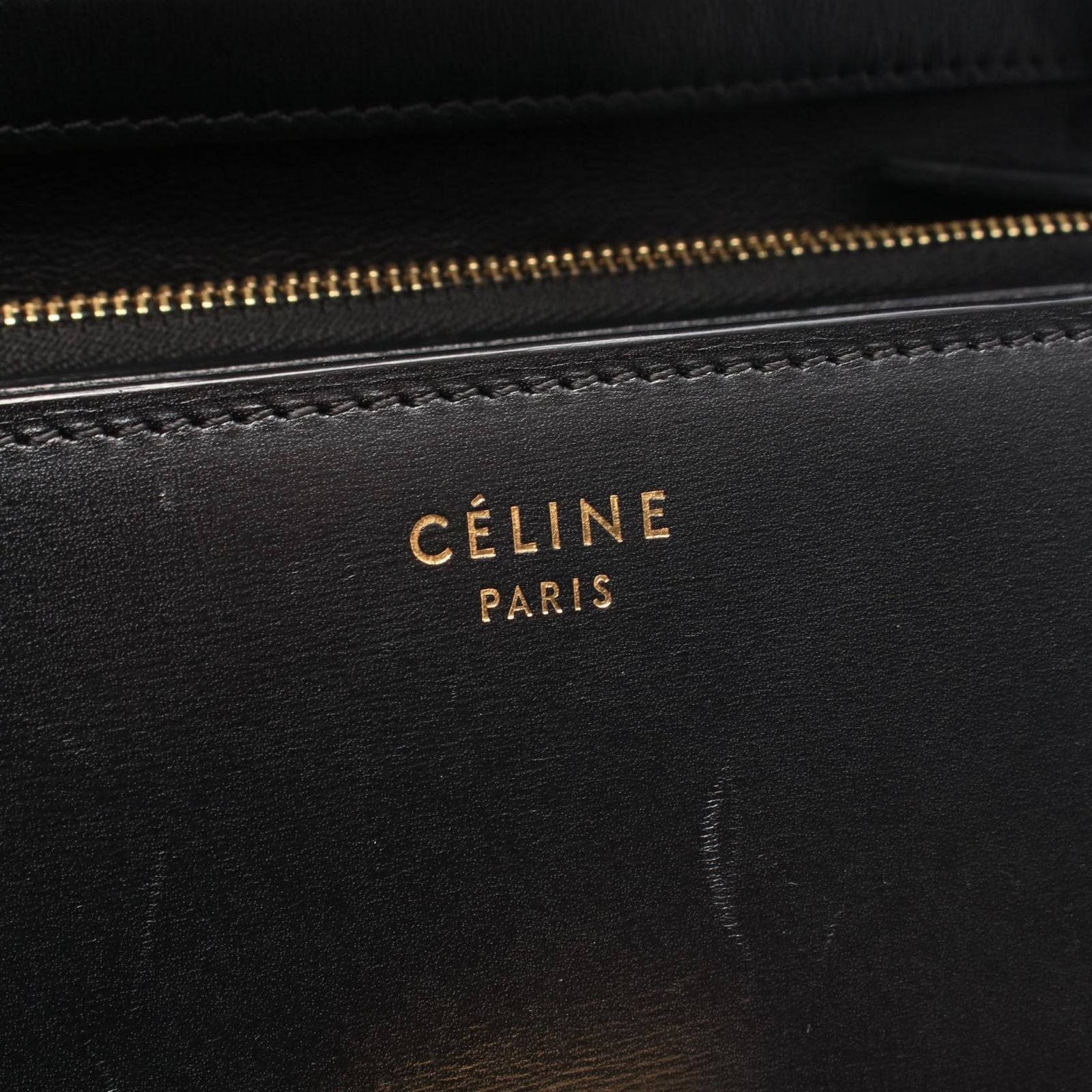 Celine Shoulder Bag Classic Box Black Leather — view 4