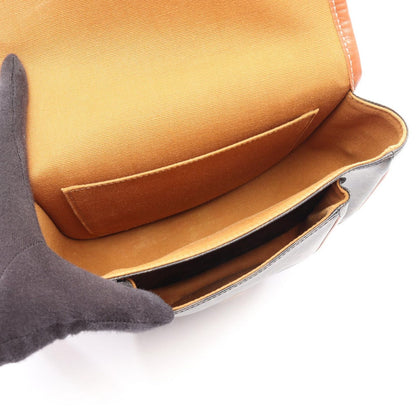 Celine Shoulder Bag Folco Triomphe Brown Black Canvas Leather — view 3