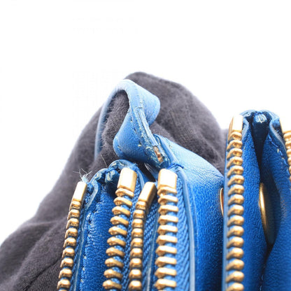Celine Shoulder Bag Trio Small Blue Leather — view 5