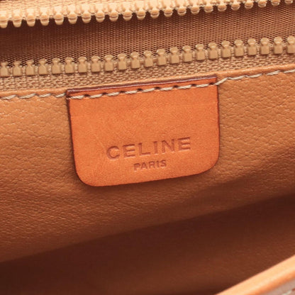 Celine Shoulder Bag Macadam Brown Dark Canvas Leather — view 4
