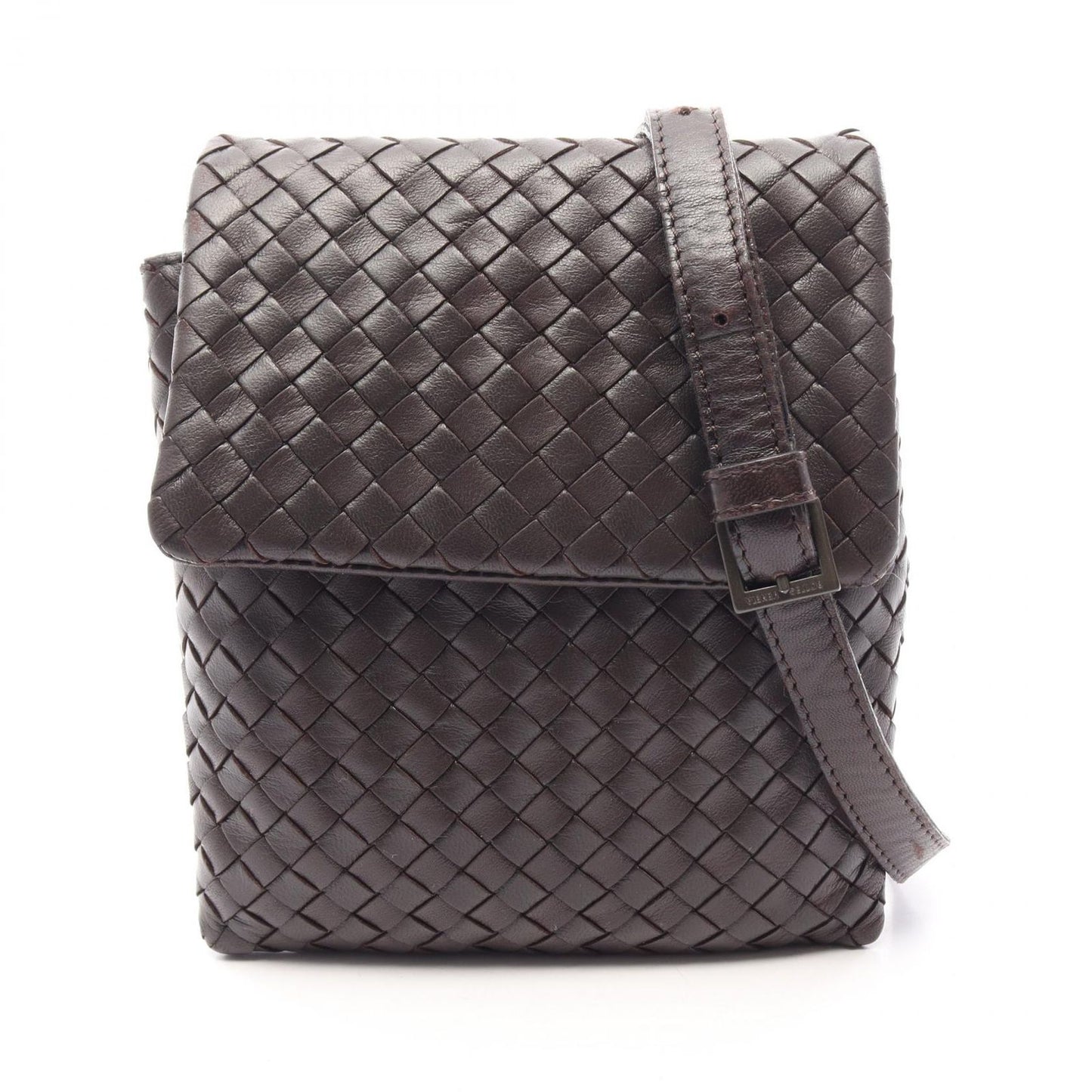 Bottega Veneta Shoulder Bag Intrecciato Mini Dark Brown Leather Mini
