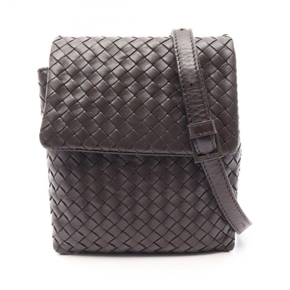 Bottega Veneta Shoulder Bag Intrecciato Mini Dark Brown Leather Mini