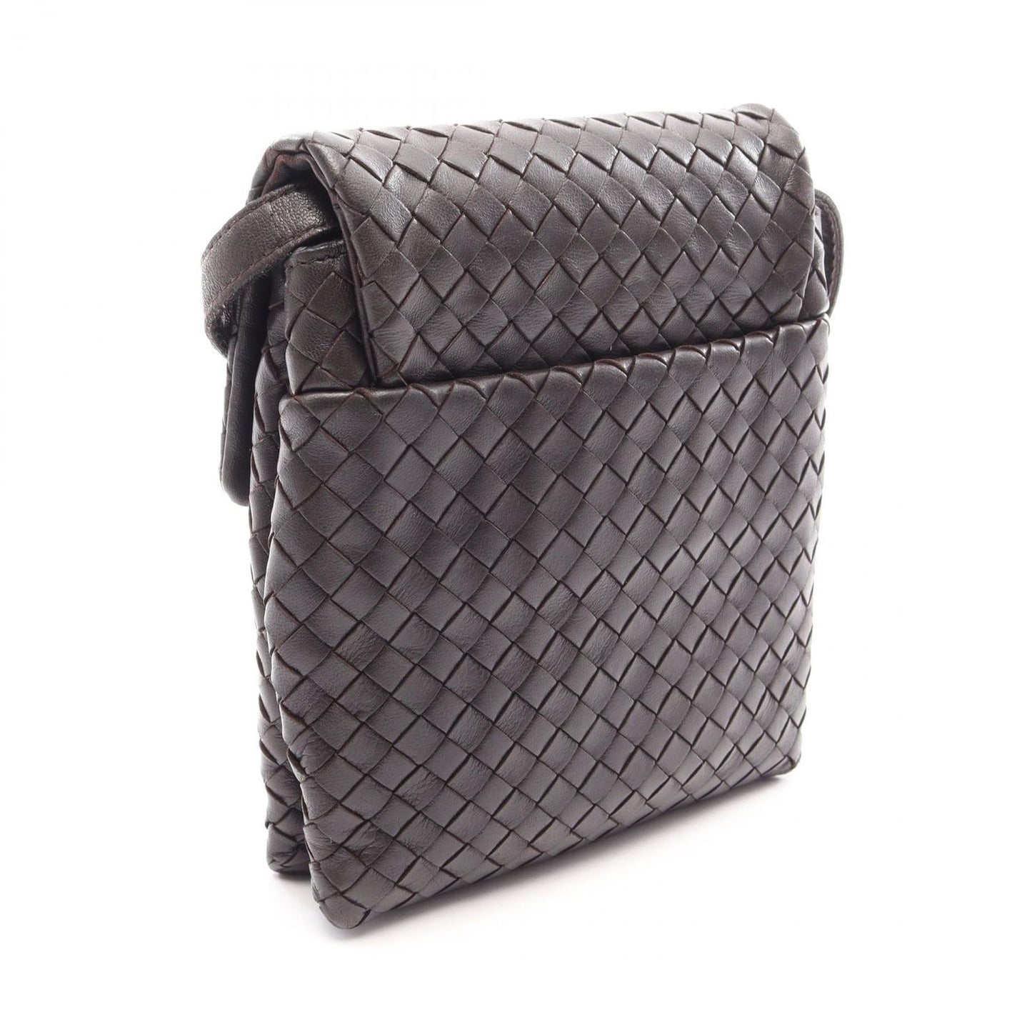 Bottega Veneta Shoulder Bag Intrecciato Mini Dark Brown Leather Mini — view 2