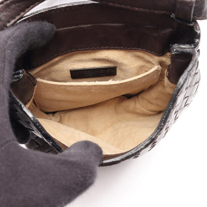 Bottega Veneta Shoulder Bag Intrecciato Mini Dark Brown Leather Mini — view 3