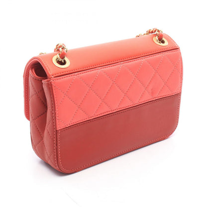 Chanel Shoulder Bag Quilted Small Red Pink Leather Chain — view 2