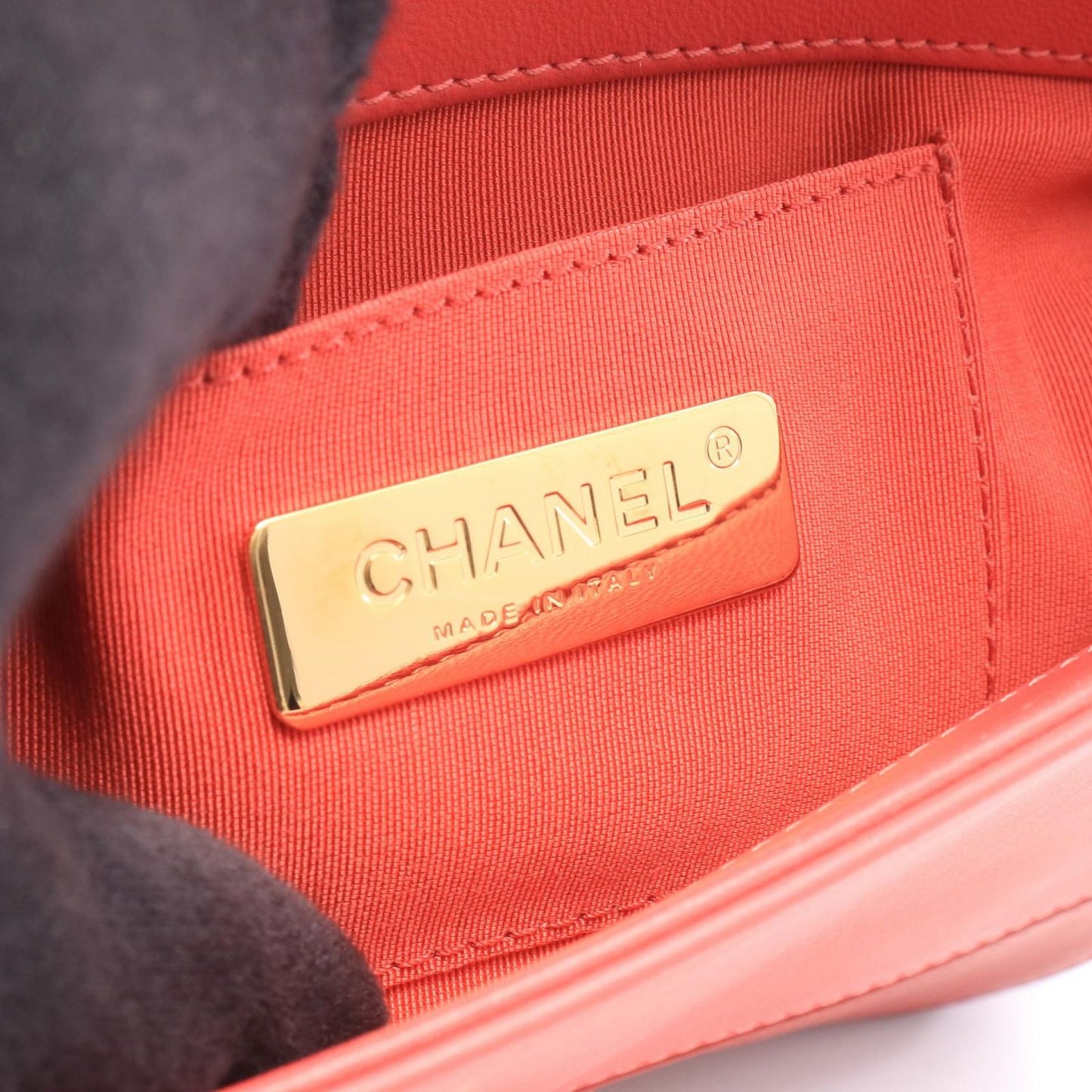 Chanel Shoulder Bag Quilted Small Red Pink Leather Chain — view 4