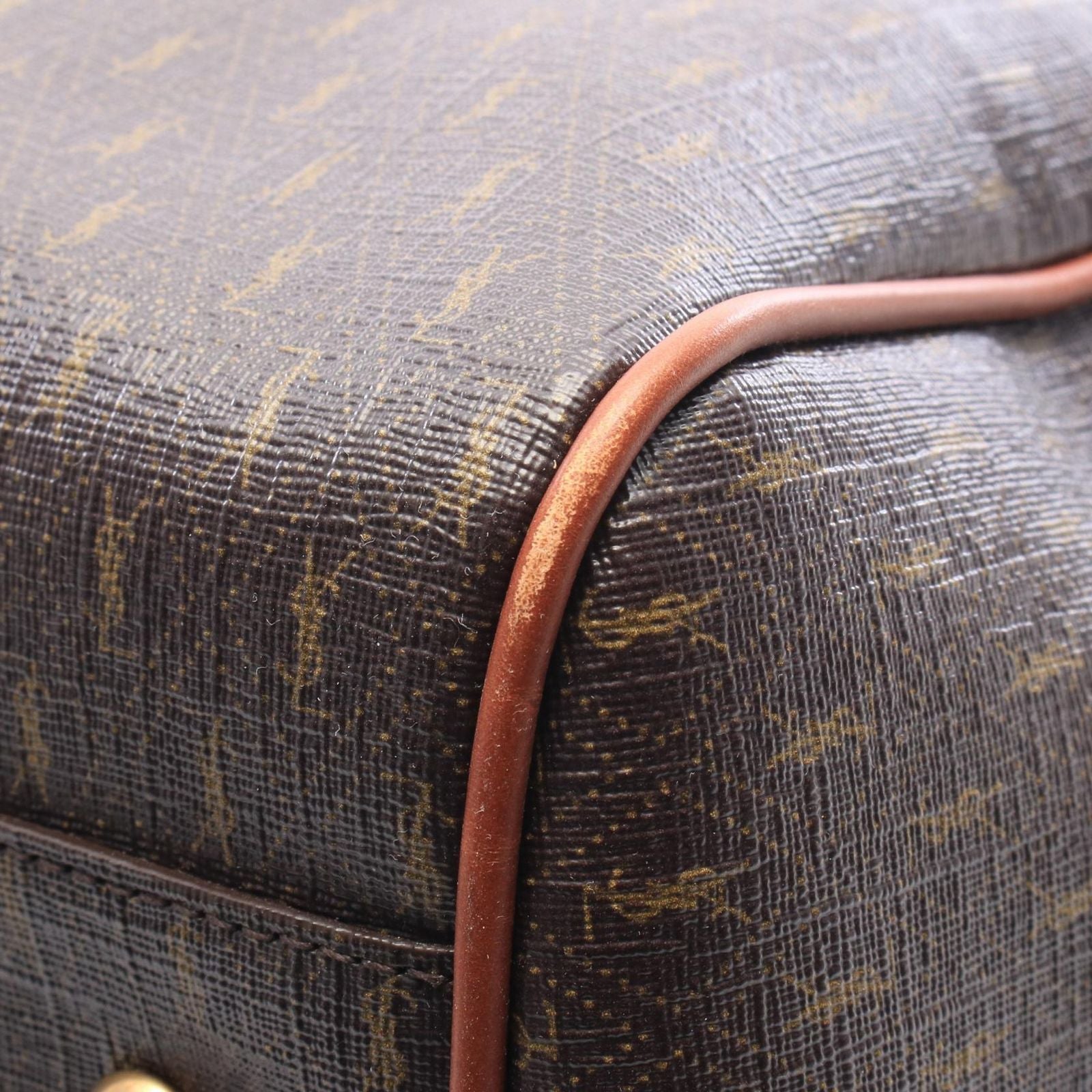 Saint Laurent Paris Boston Bag le Monogram Duffle 2-Way Dark Brown Canvas — view 6