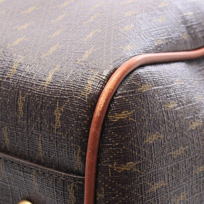 Saint Laurent Paris Boston Bag le Monogram Duffle 2-Way Dark Brown Canvas — view 6