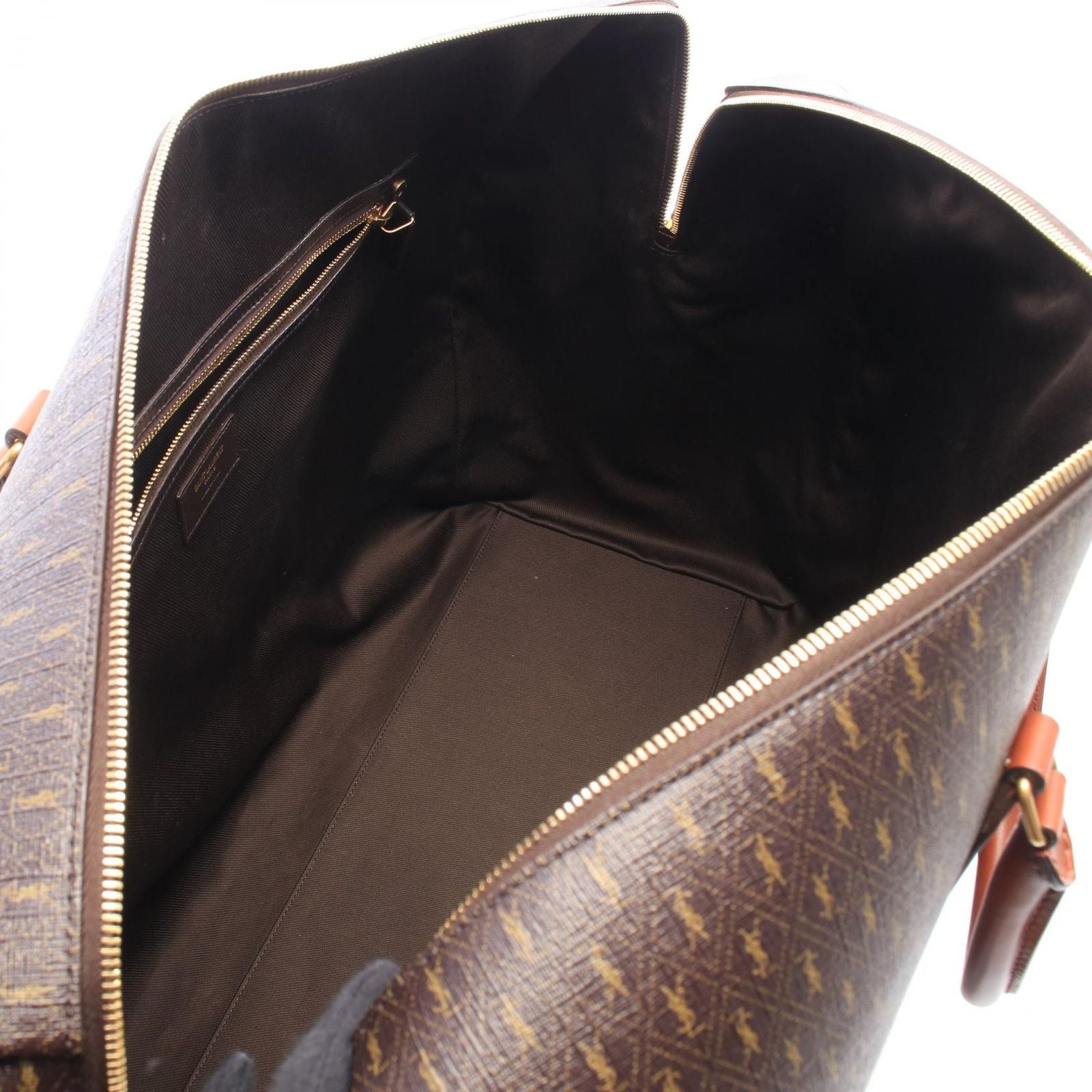 Saint Laurent Paris Boston Bag le Monogram Duffle 2-Way Dark Brown Canvas — view 3