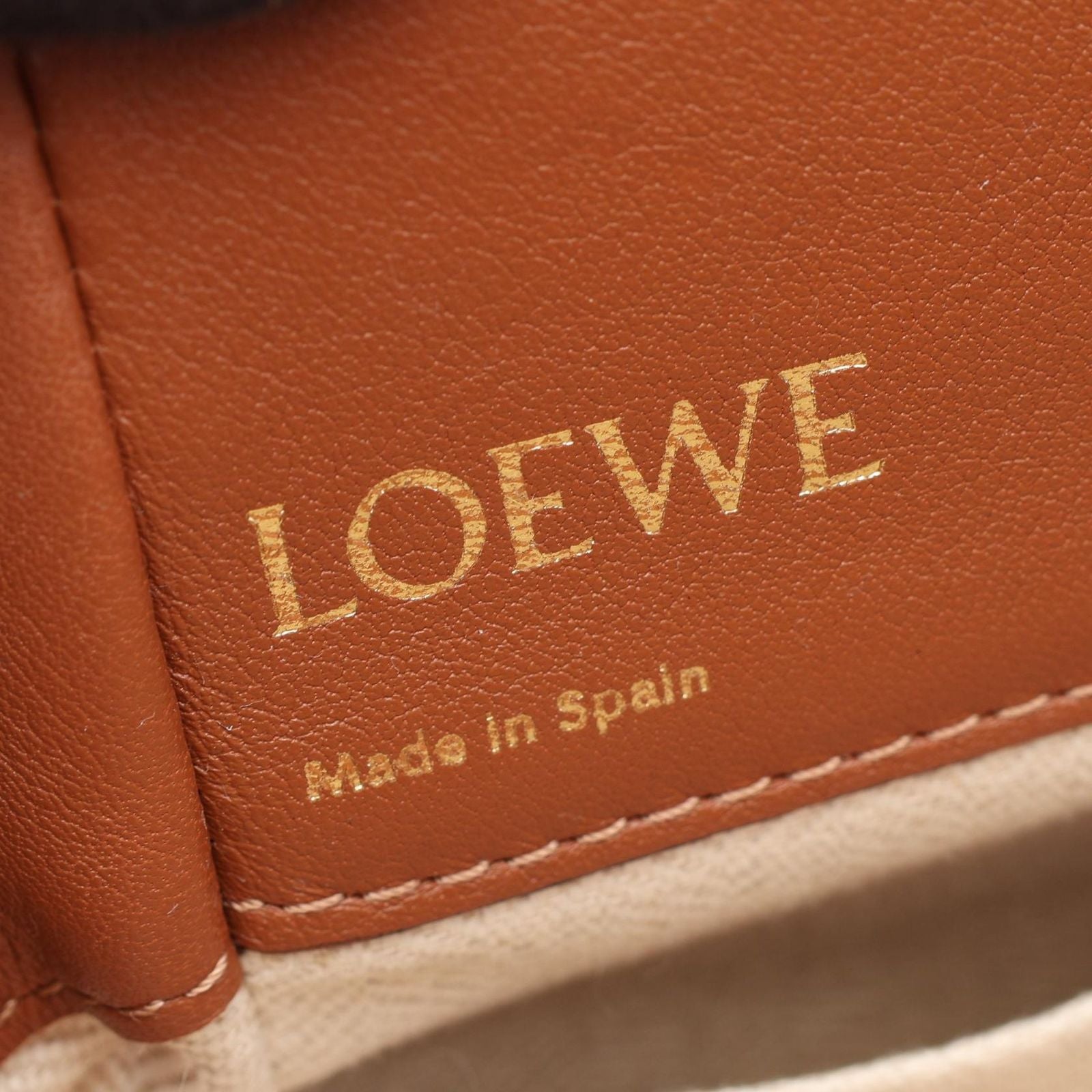 Loewe Handbag Hammock Drawstring Bag Mini 2-Way Natural Brown — view 4