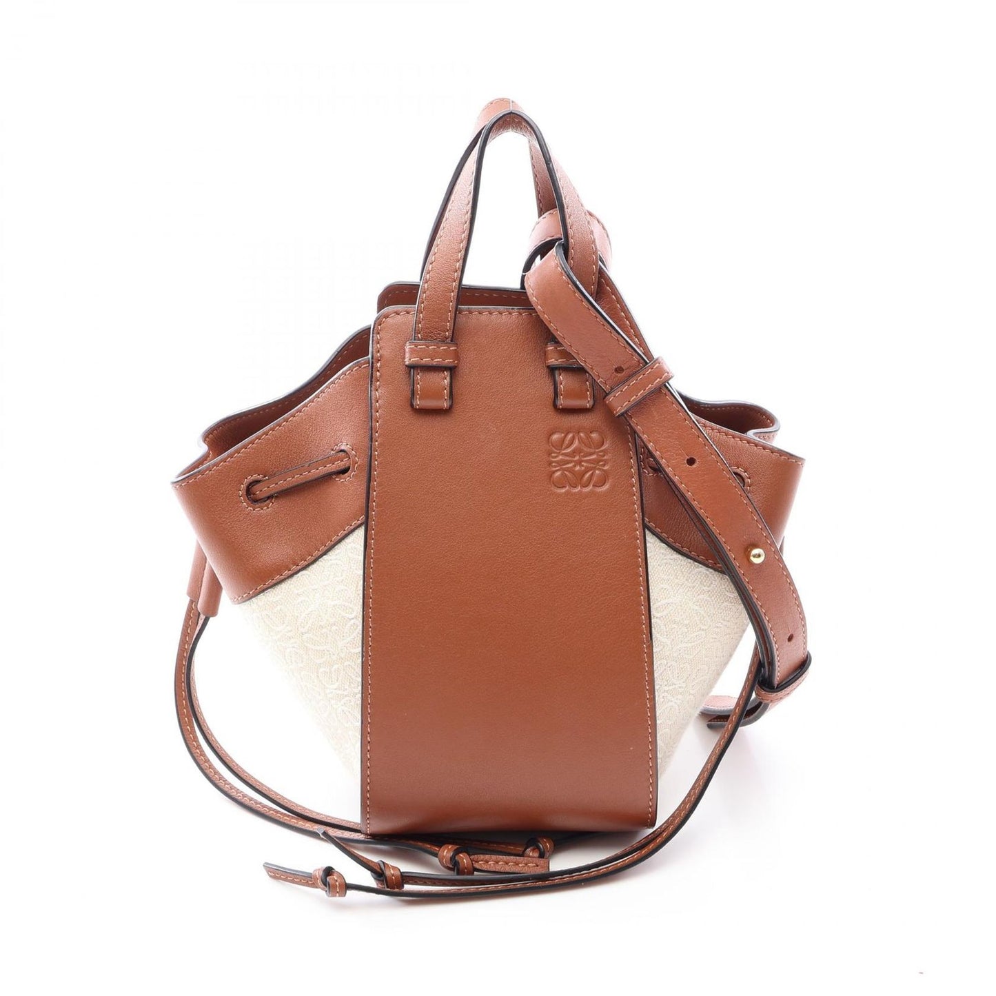 Loewe Handbag Hammock Drawstring Bag Mini 2-Way Natural Brown