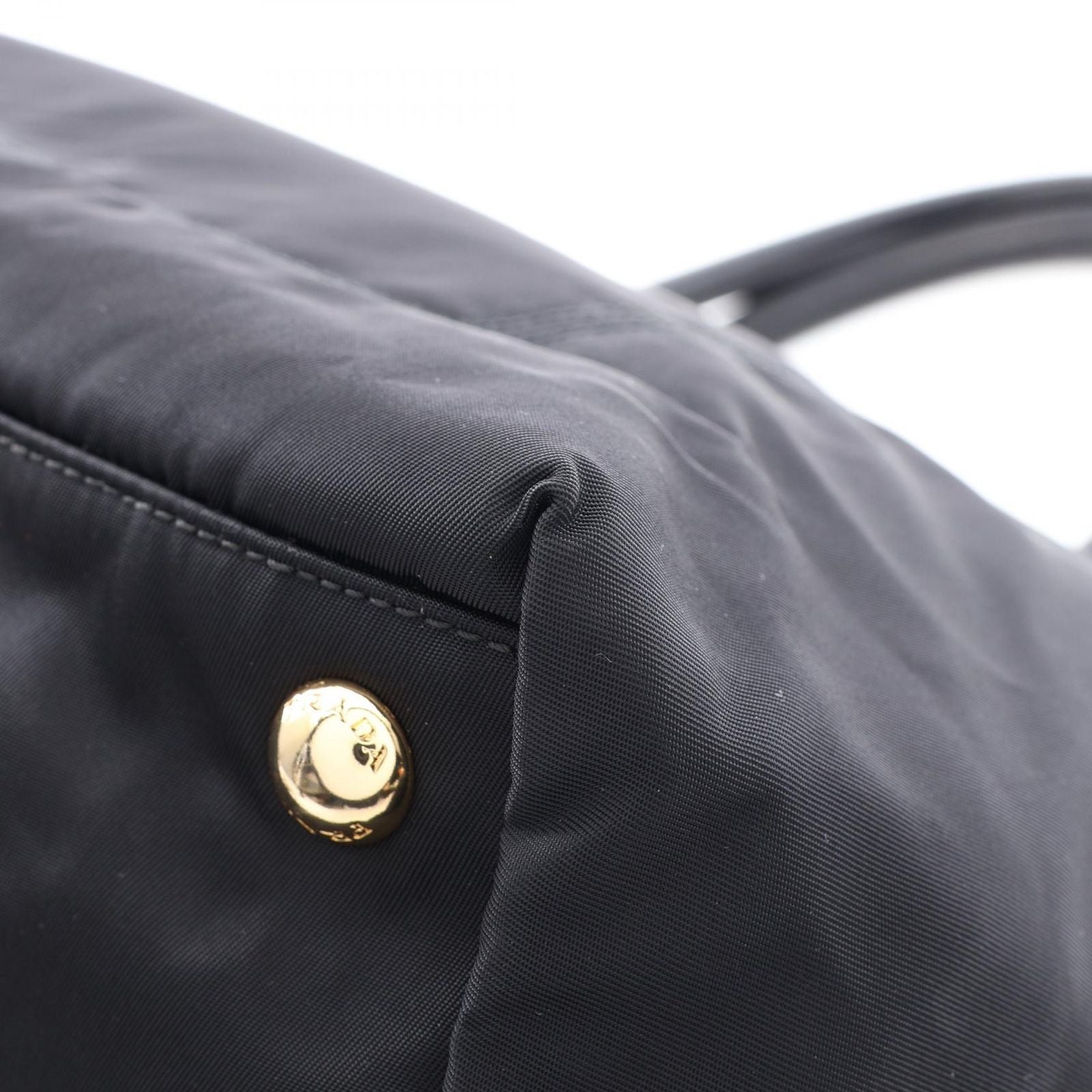 Prada Handbag Black Nylon Leather 2-Way — view 6