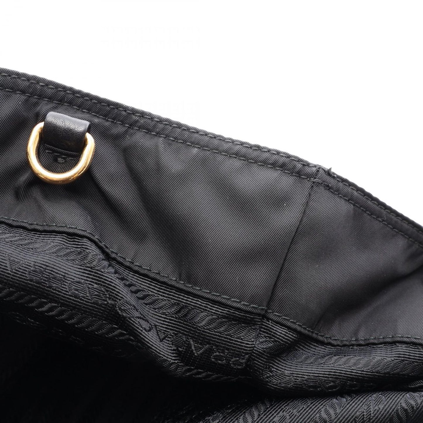 Prada Handbag Black Nylon Leather 2-Way — view 8