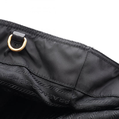 Prada Handbag Black Nylon Leather 2-Way — view 8