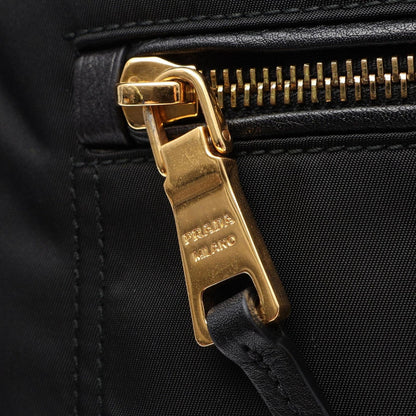 Prada Handbag Black Nylon Leather 2-Way — view 5