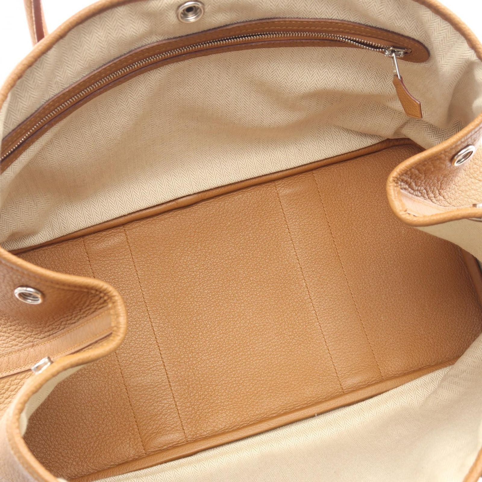 Hermes Tote Bag Garden Party PM Natural Sable Leather — view 3