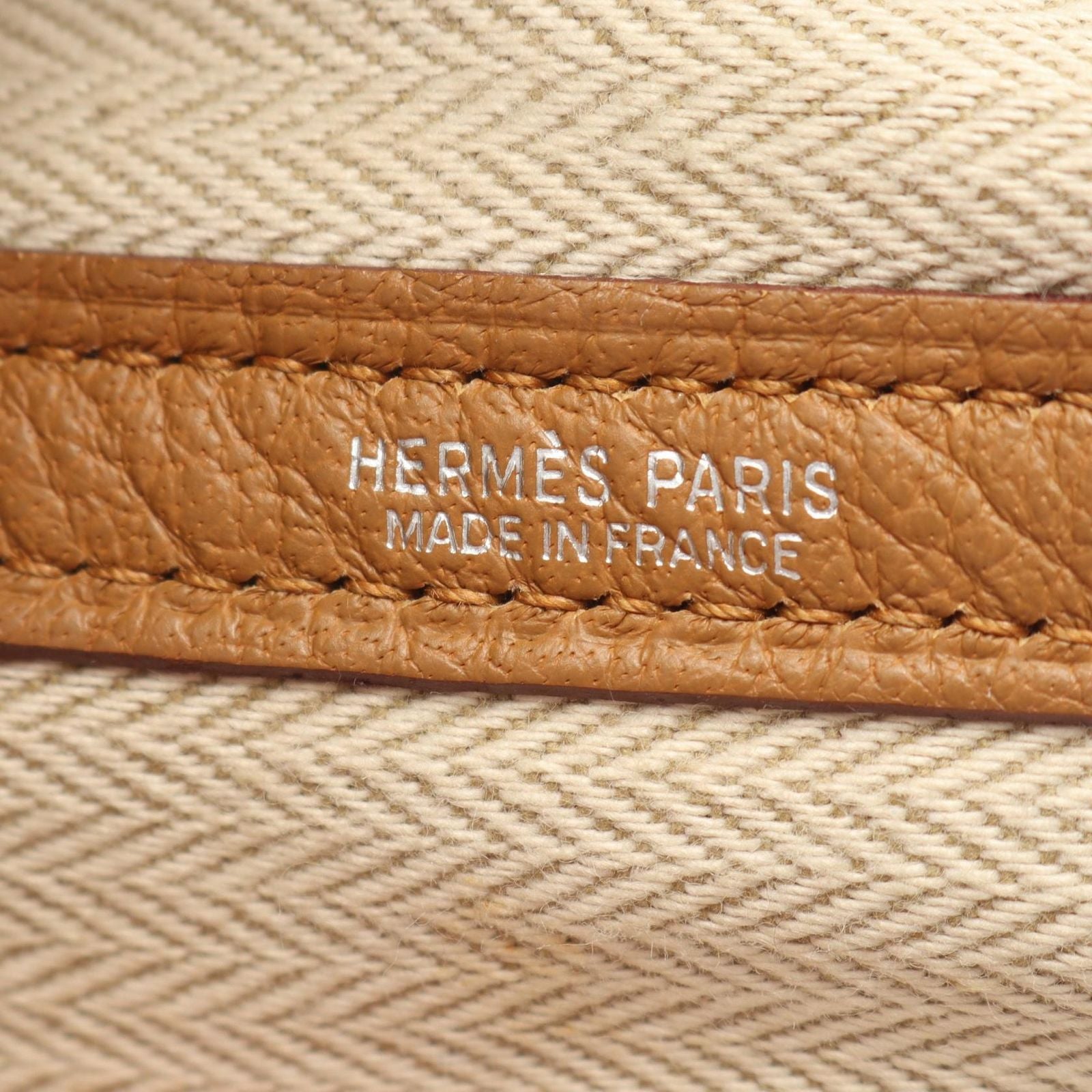 Hermes Tote Bag Garden Party PM Natural Sable Leather — view 4