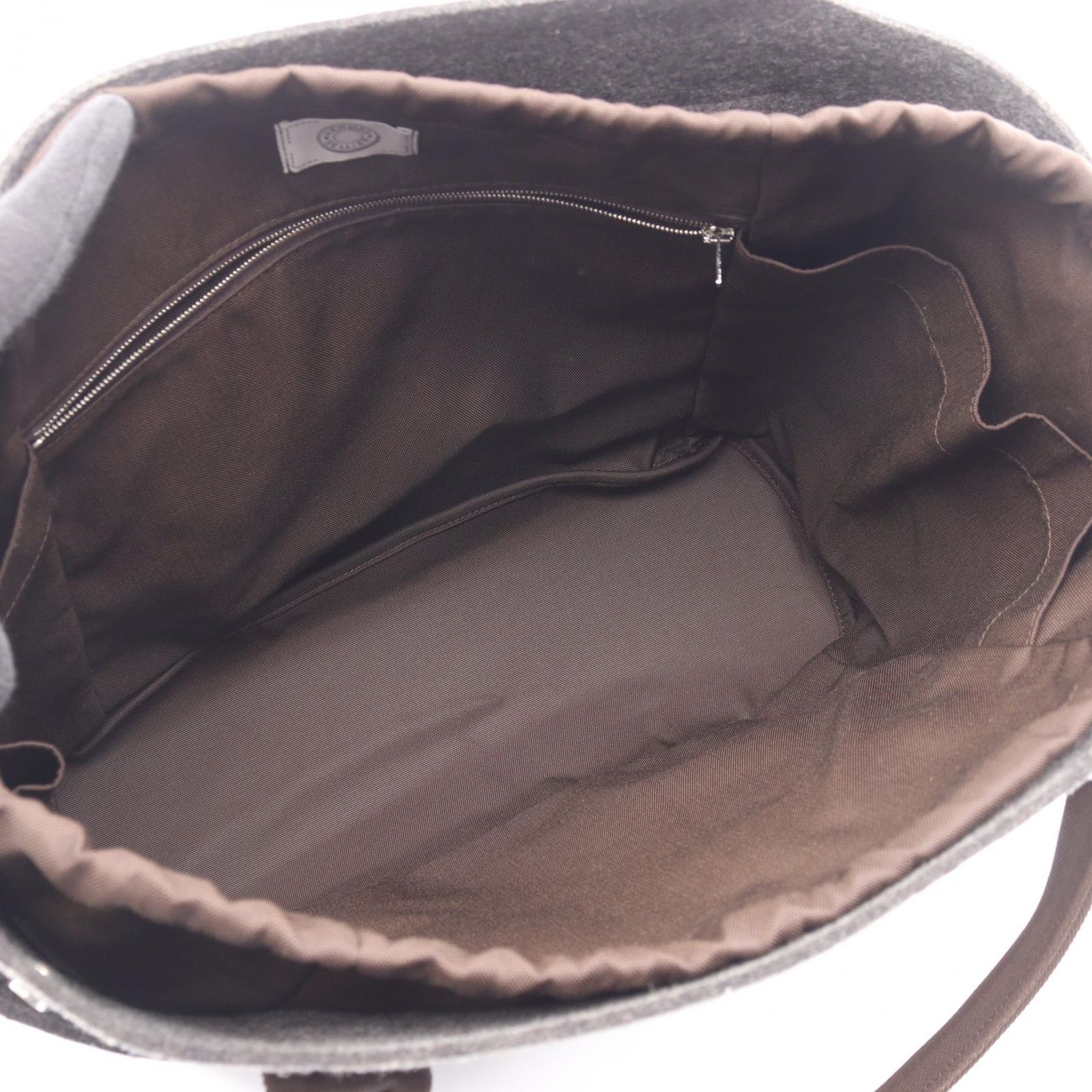 Hermes Tote Bag Sac de Panthere Jeu Groom 2-Way Grimoire Ebene Leather — view 3