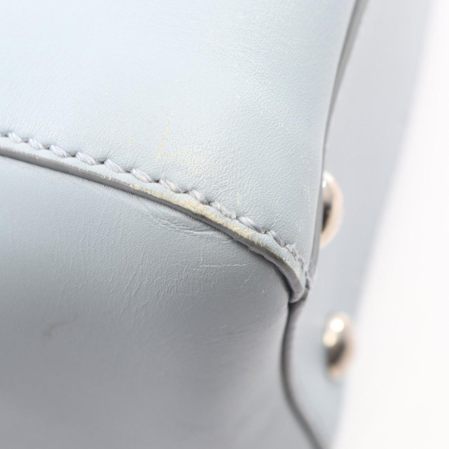 Fendi Handbag Peekaboo Regular 2-Way Light Blue Leather — view 6