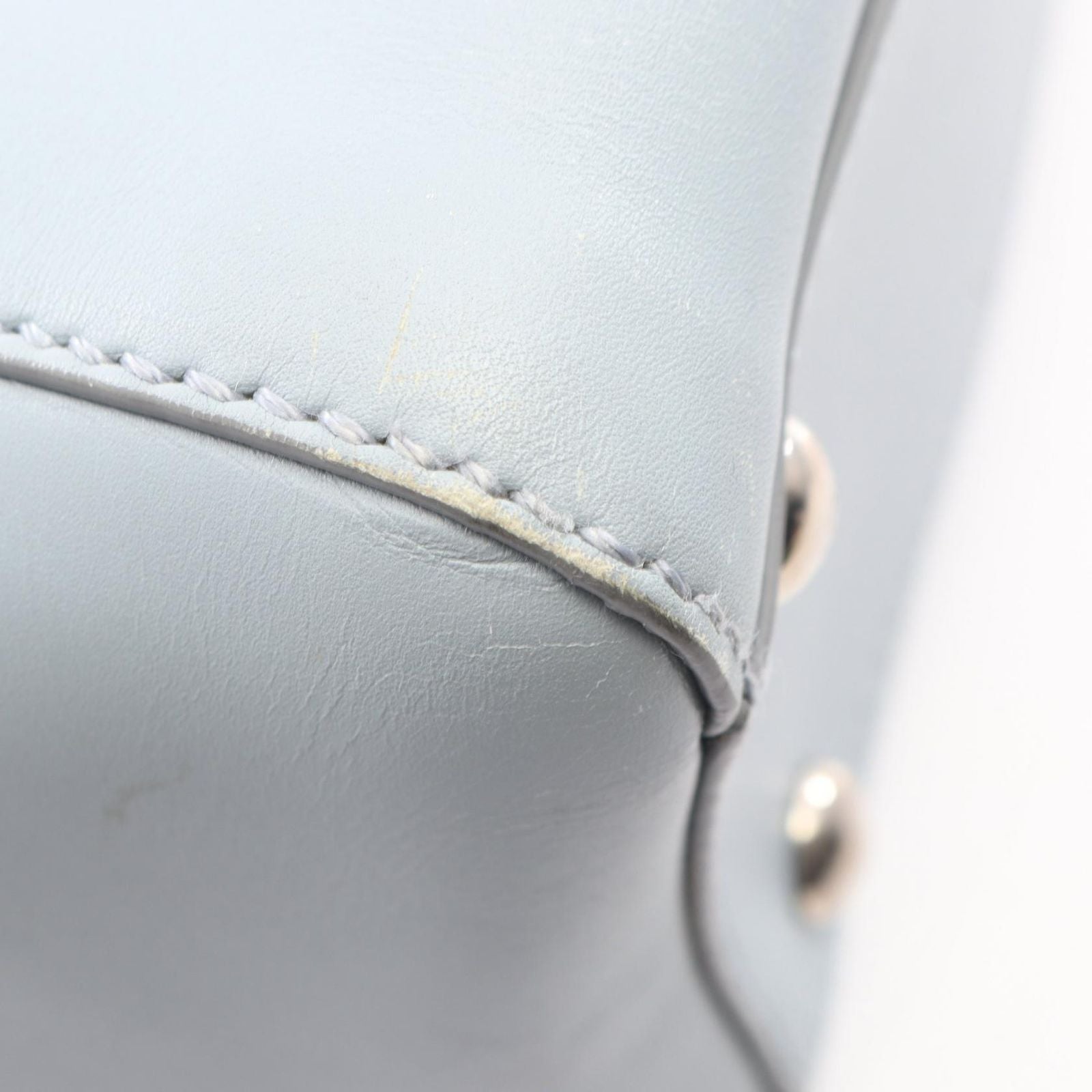 Fendi Handbag Peekaboo Regular 2-Way Light Blue Leather — view 6