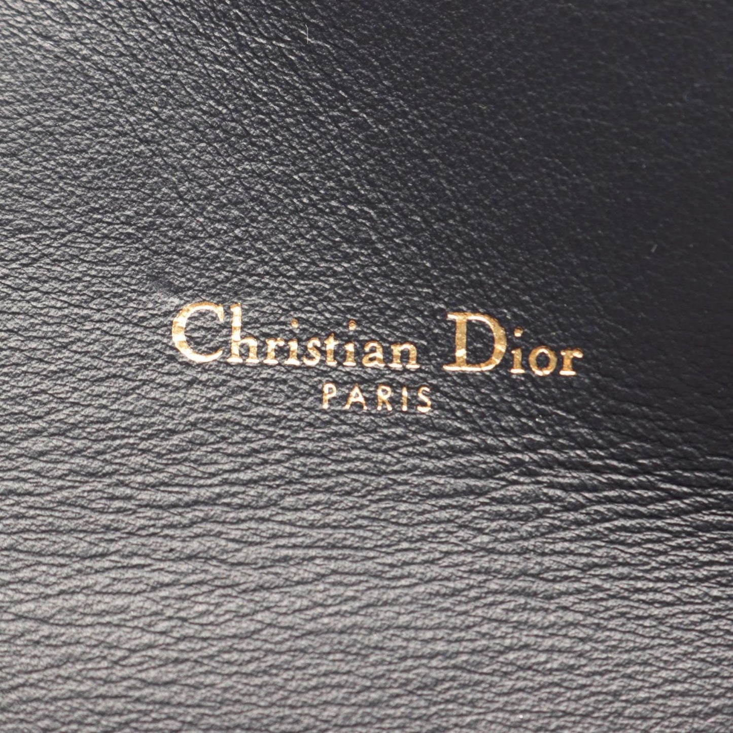 Dior Shoulder Bag Saddle Wallet Oblique Jacquard Navy Canvas Leather Chain — view 4