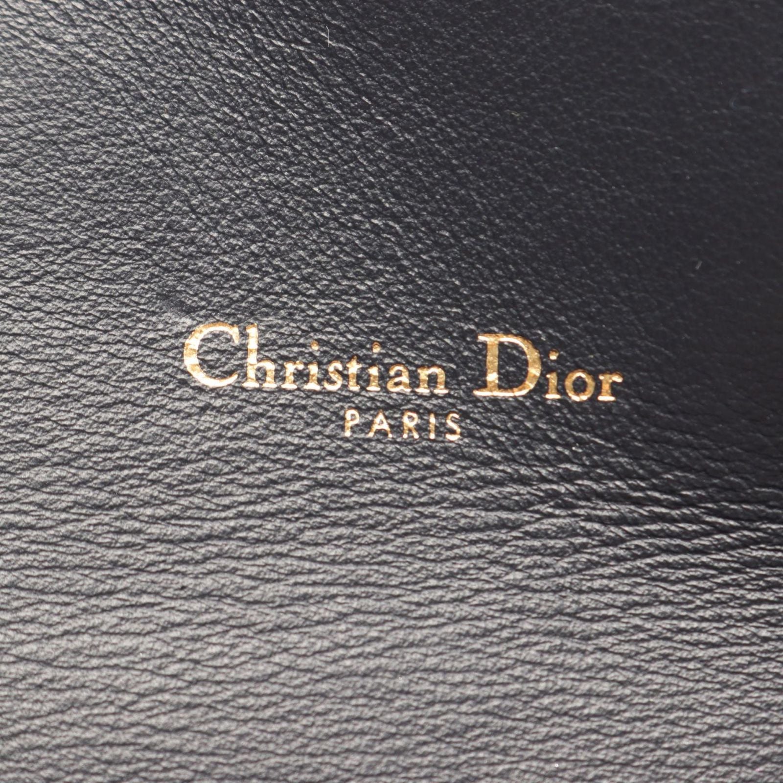 Dior Shoulder Bag Saddle Wallet Oblique Jacquard Navy Canvas Leather Chain — view 4