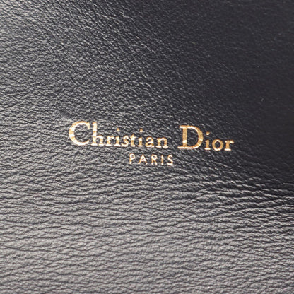 Dior Shoulder Bag Saddle Wallet Oblique Jacquard Navy Canvas Leather Chain — view 4