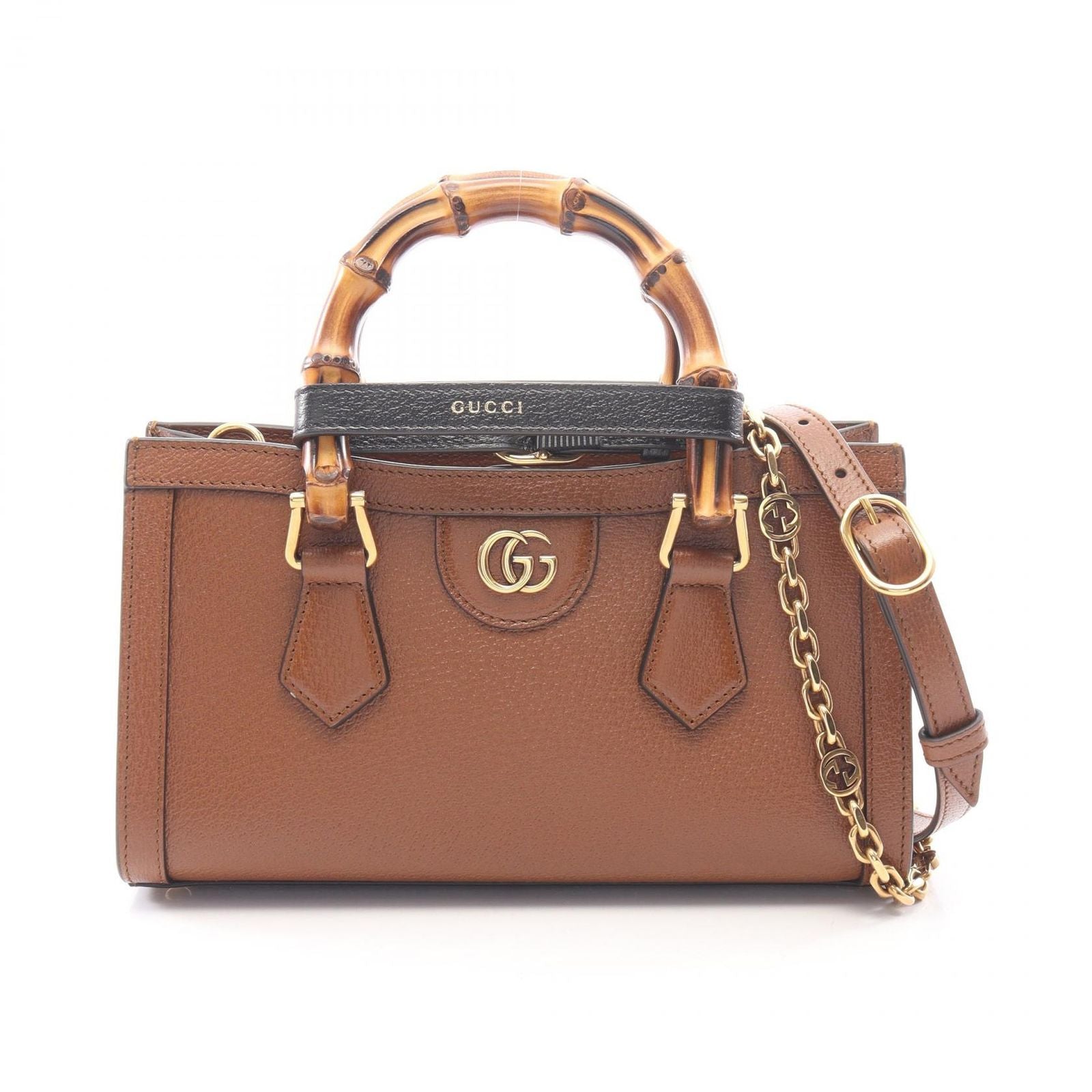 Gucci Handbag Diana Small 2-Way Brown Leather