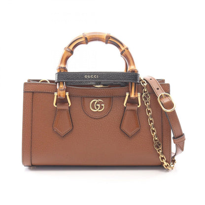 Gucci Handbag Diana Small 2-Way Brown Leather