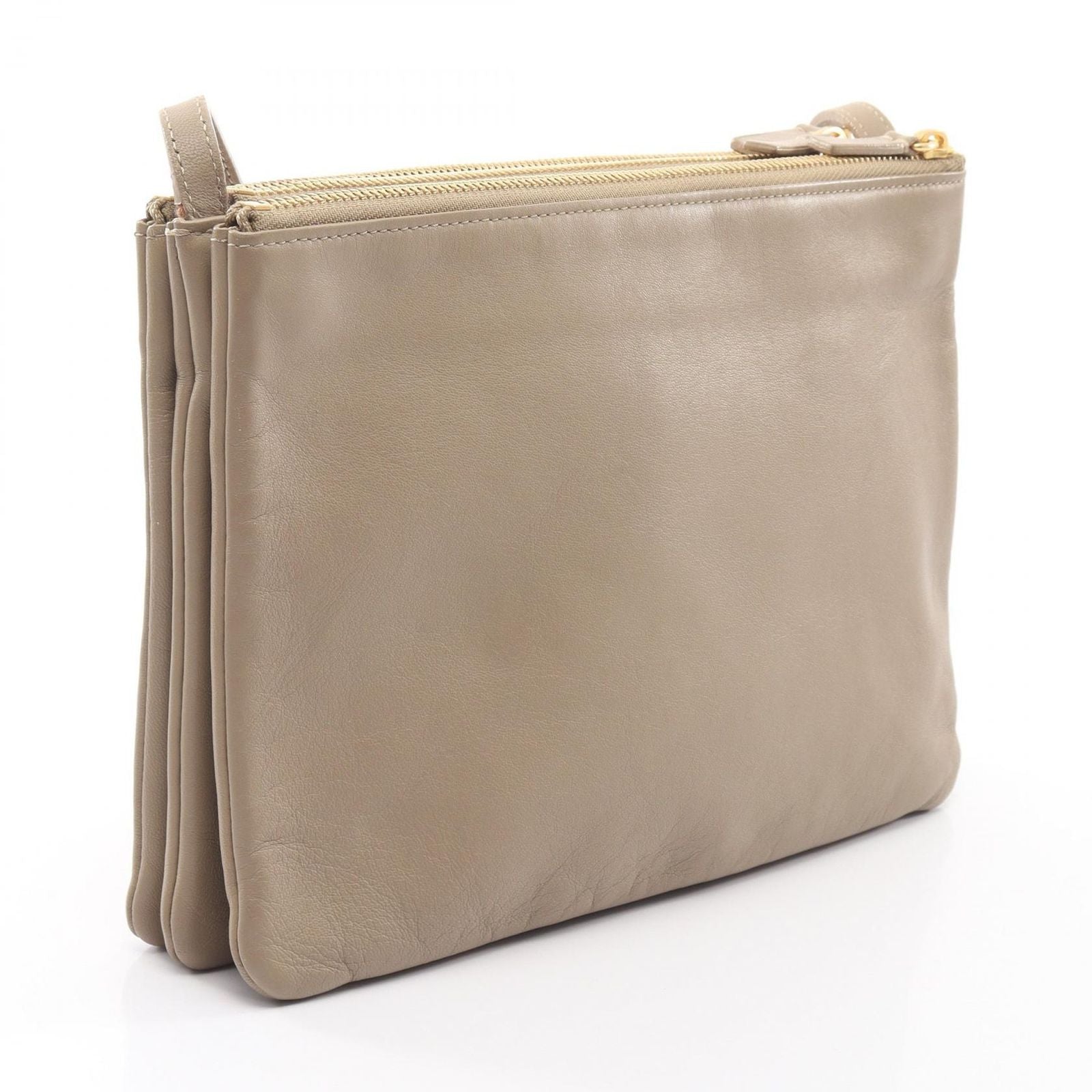 Celine Shoulder Bag Trio Large Gray Leather — view 2