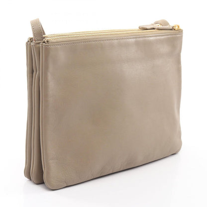 Celine Shoulder Bag Trio Large Gray Leather — view 2