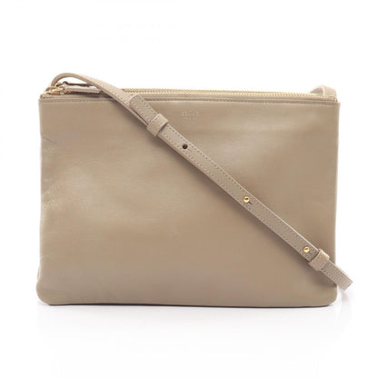 Celine Shoulder Bag Trio Large Gray Leather
