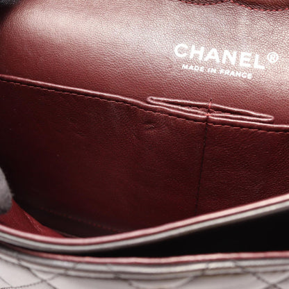 Chanel Shoulder Bag Quilted Double Flap Black Lambskin Chain — view 8