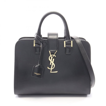 Saint Laurent Paris Handbag YSL Line Baby Monogram Cabas 2-Way Black Leather