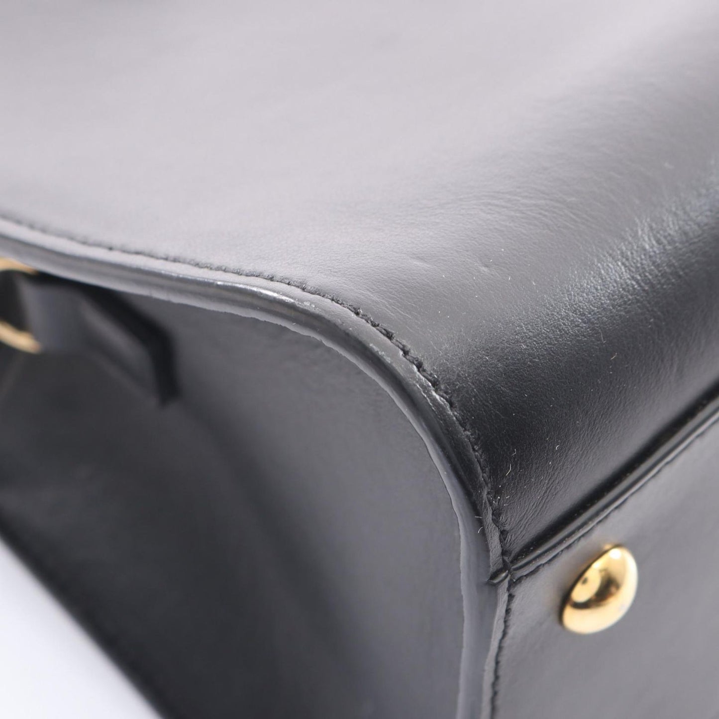 Saint Laurent Paris Handbag YSL Line Baby Monogram Cabas 2-Way Black Leather — view 6