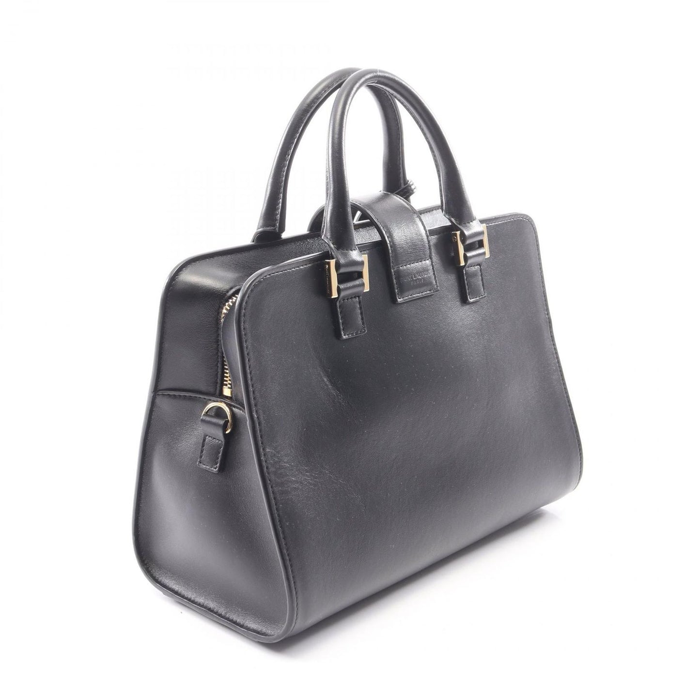 Saint Laurent Paris Handbag YSL Line Baby Monogram Cabas 2-Way Black Leather — view 2