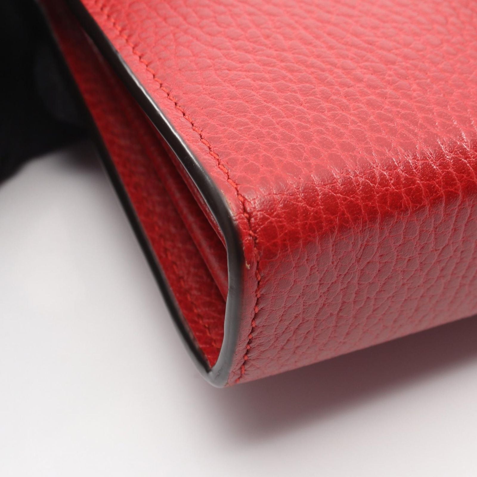 Gucci Shoulder Bag Dionysus Red Leather Chain Wallet — view 6