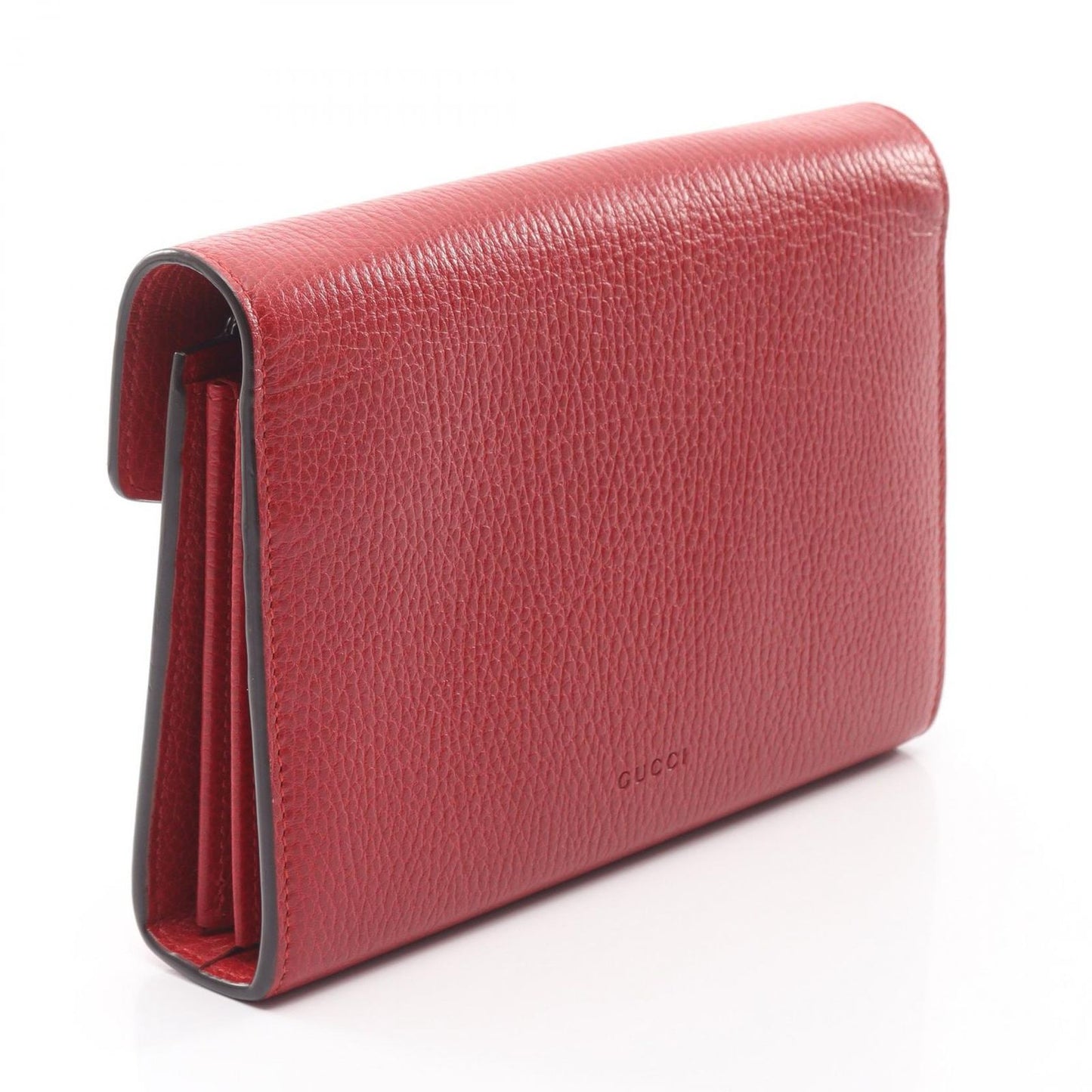 Gucci Shoulder Bag Dionysus Red Leather Chain Wallet — view 2