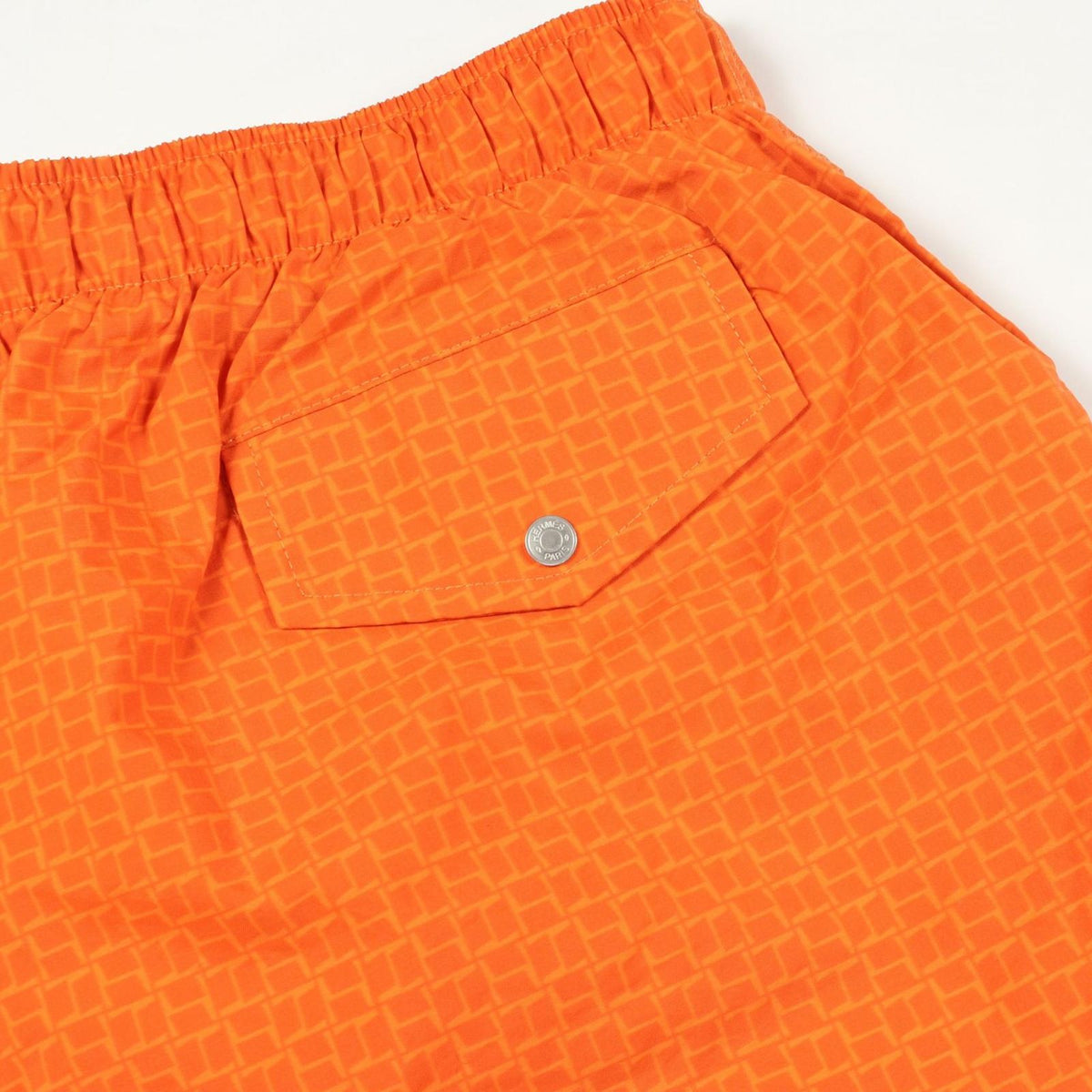 Hermes Pattern Swim Trunks Orange — view 6