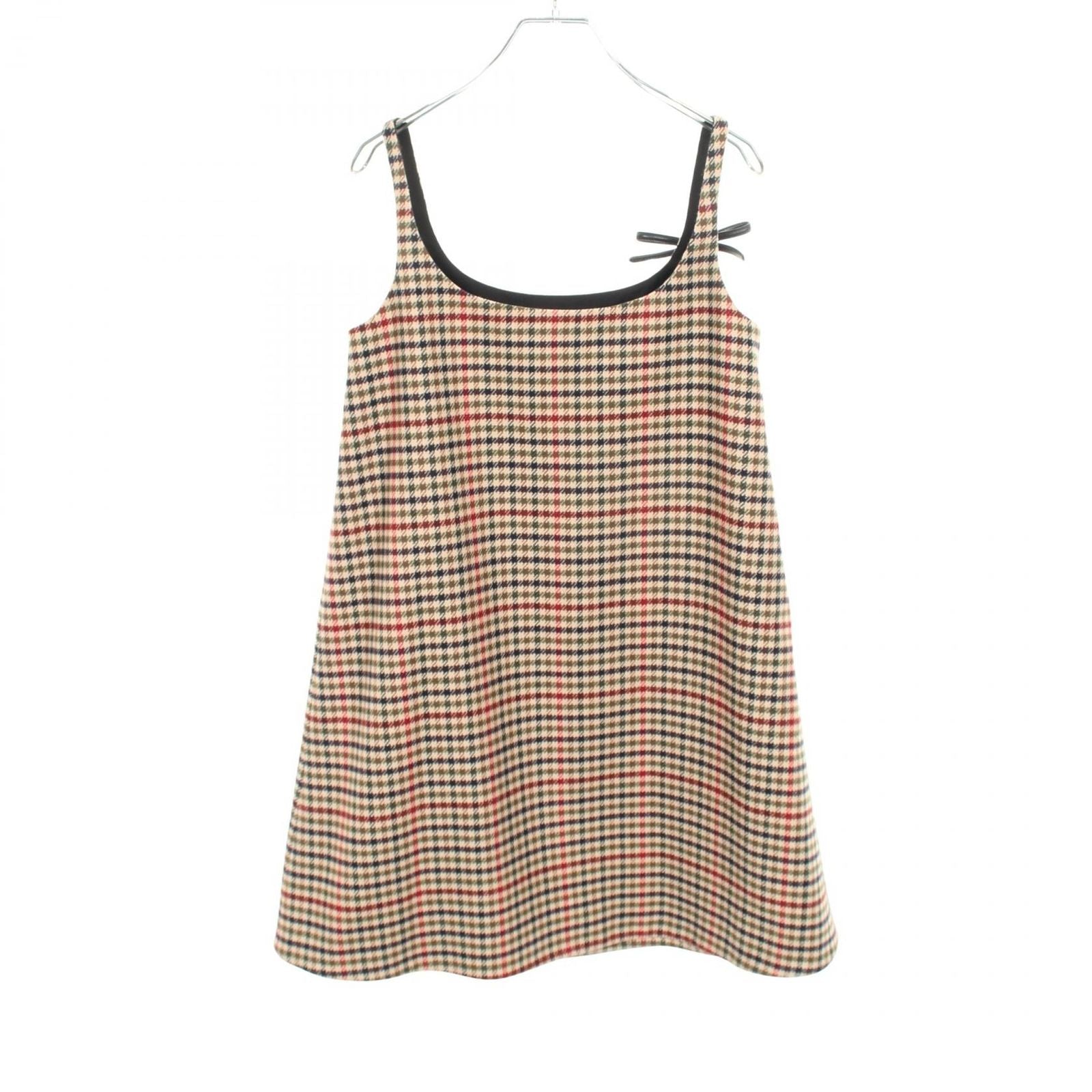 Prada Dress Sleeveless Check Wool — view 2