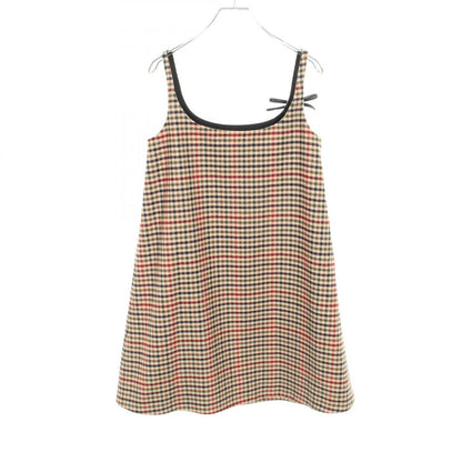 Prada Dress Sleeveless Check Wool — view 2